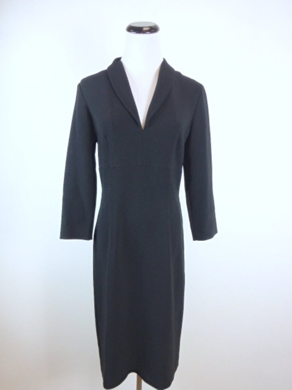 MAX MARA LITTLE BLACK long sleeve DRESS 6 I38